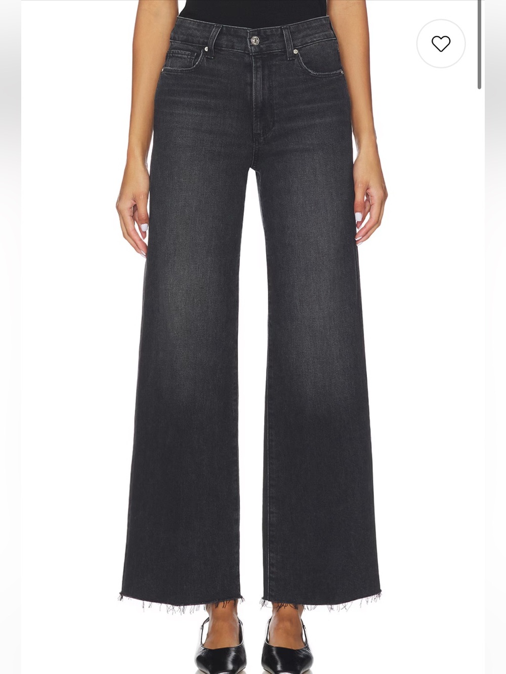 PAIGE - Anessa High-Waist Wide Leg Jeans in Black